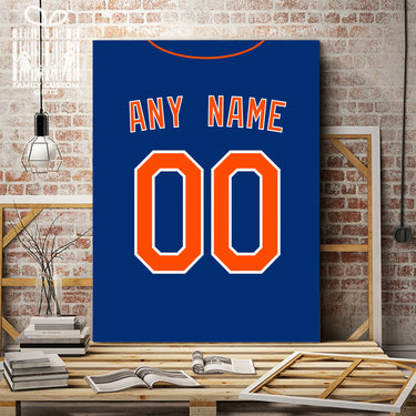 New York Jersey Custom Canvas Print Wall Art for Boy Girl Men Women Baseball Personalized Canvas Art